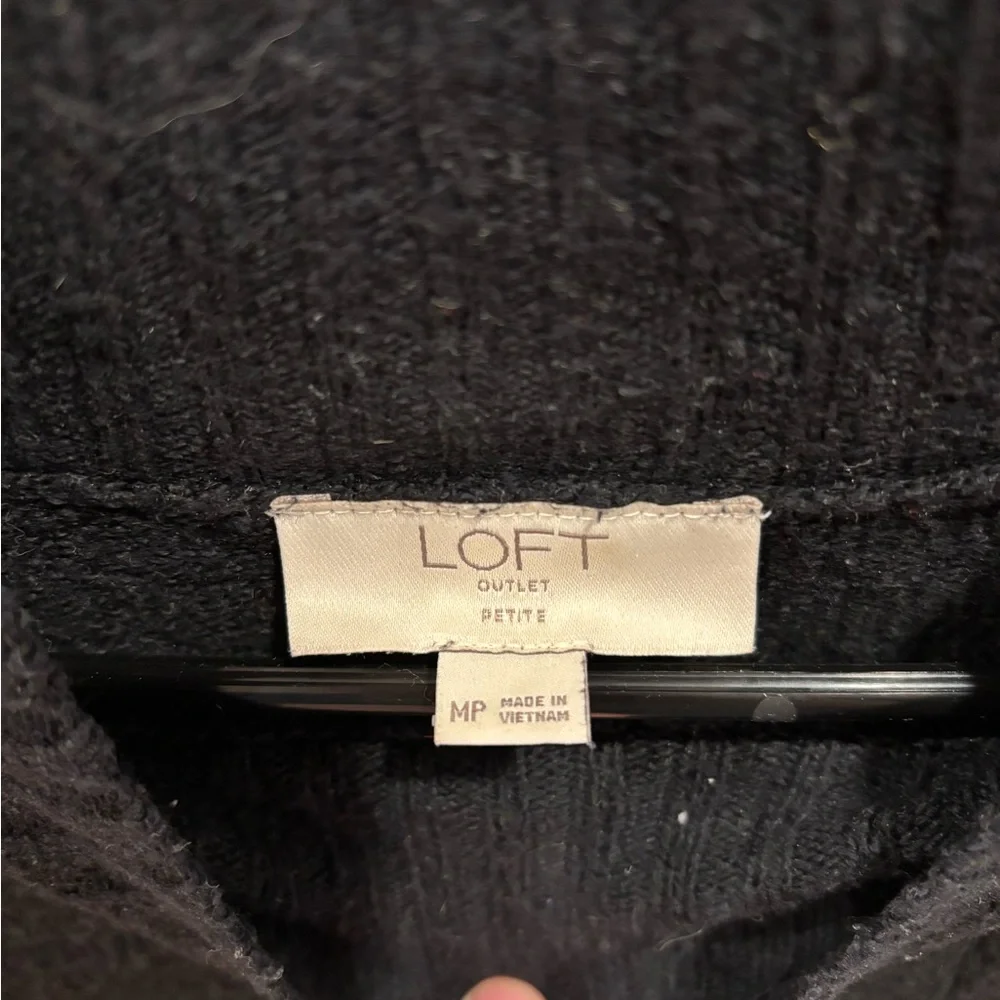 LOFT Black Cowl Neck Sweater - Picture 3 of 3